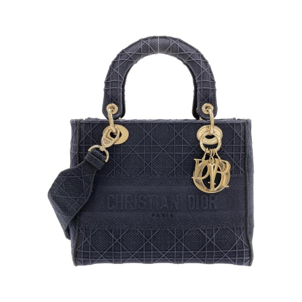 Christian Dior Lady Lite bag Cannage embroidery Blue